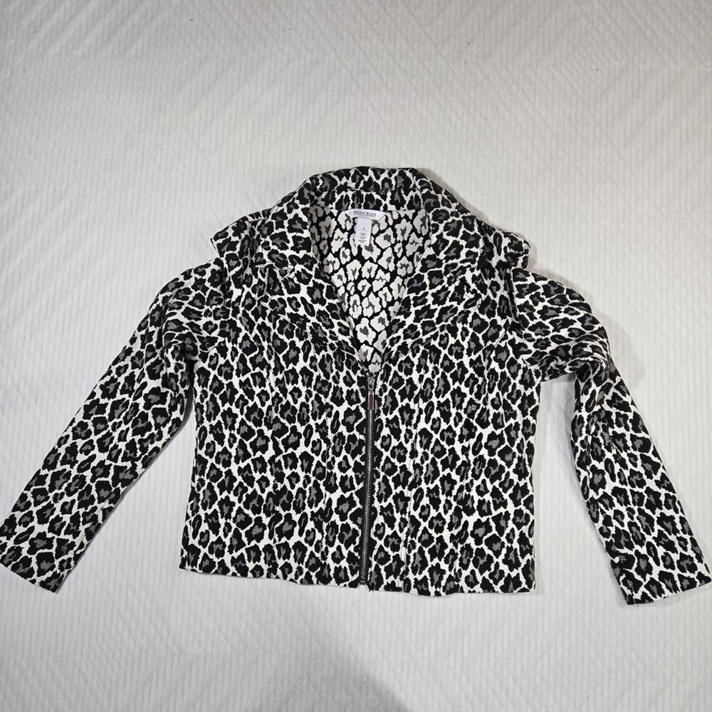 White House Black Market Animal Print Blazer Size 8 #381